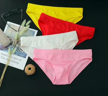 

1Pcs Men Underwear Briefs Cotton Qucik-Dry Sexy Men Briefs Breathable Mens Slip Cueca Male Panties Underpants Briefs