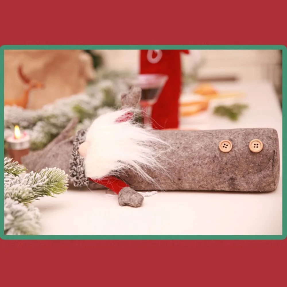 Рождественская крышка бутылки вина украшение пыпыленепроницаемая кукла крышка бутылки вина рождественские украшения для дома Xmas Suplies