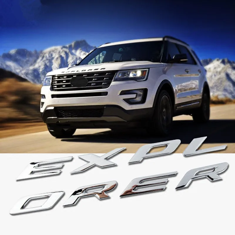Автомобильная хромированная эмблема капота 3D логотип буквы Стикеры для FORD EXPLORER