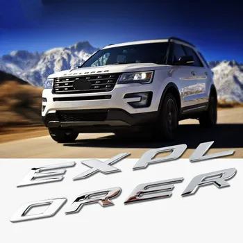 

CAR CHROME BONNET EMBLEM 3D LOGO ALPHABET STICKER FOR FORD EXPLORER 2010- 2018 ACCESSORIES CAR STYLING CAR ACCESSORIES