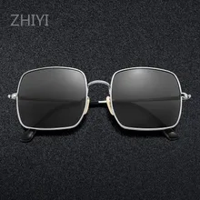 ZHIYI водительские очки мужские женские Квадратные Металлические поляризованные солнцезащитные очки Hd анти-светильник очки в большой оправе тени очки UV400