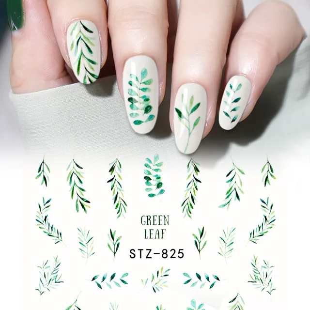 3D Nail Stickers Leaves Butterfly Panda Love Heart Design Stickers For Nails Manicure Foil Nail Art Decor pegatinas para uñas A010112