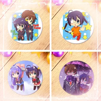 

chuunibyou demo koi ga shitai! Brooches Badge Anime Cartoon Figure Togashi Yuuta Round Metal Display Brooch Pin Jewelry