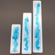 HOT 12 Pcs/Set Rectangle Silicone Bookmark Mold DIY Bookmark Mould Making Epoxy Resin Jewelry