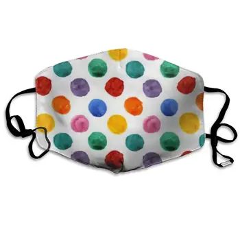 

Mouth Mask Polka Dot Print Masks - Breathable Adjustable Windproof Mouth-Muffle, Camping Running for Women and Men