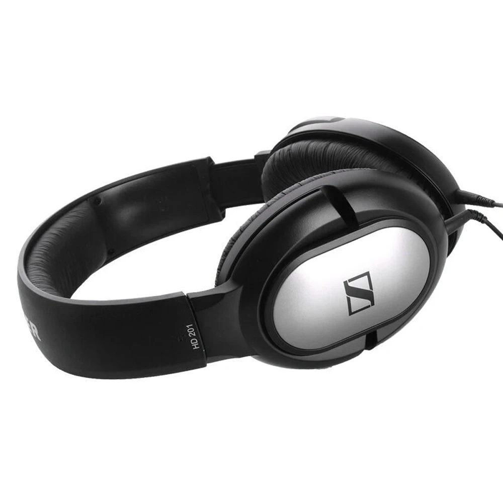 Стерео наушники Sennheiser HD201, 3,5 мм, проводные наушники с шумоизоляцией, Спортивная гарнитура, глубокий бас, для iPhone, Android, для музыкальной игры