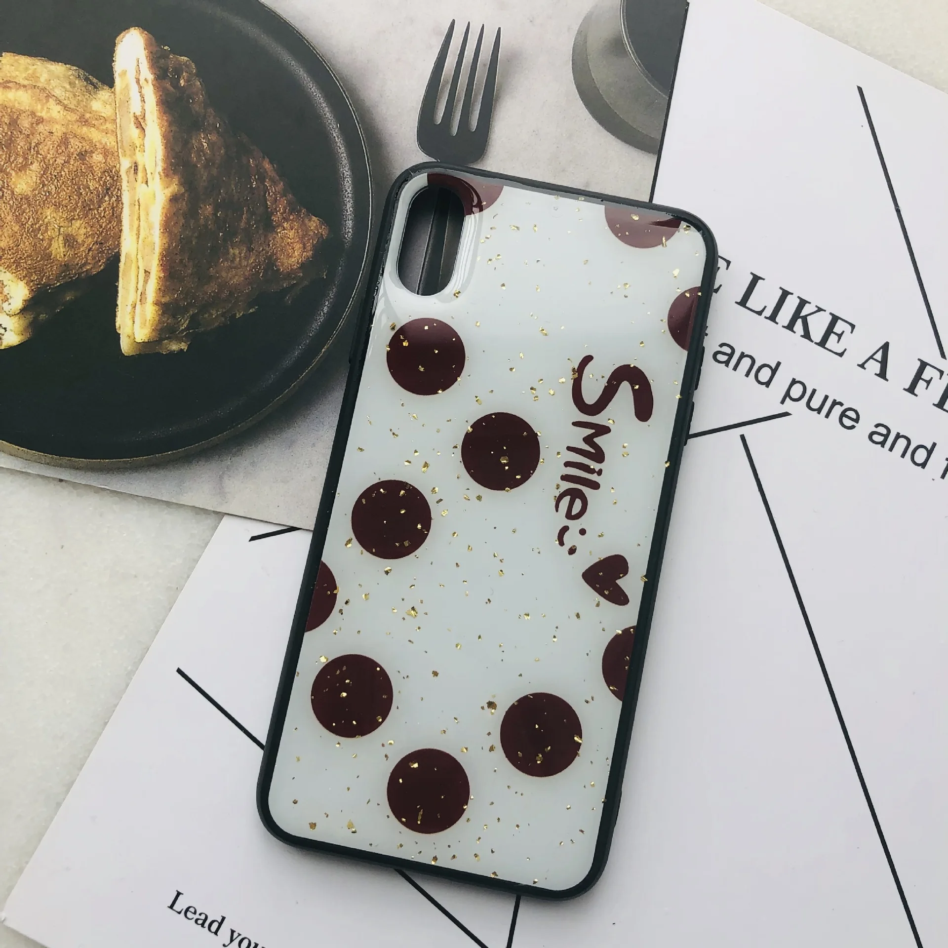 Подходит для samsung S8 S9plus эпоксидный мобильный чехол для телефона samsung S10lite Note8 Мягкий край Золотая фольга защитный чехол
