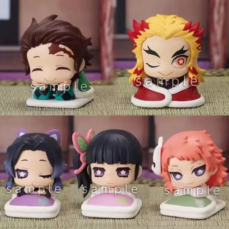 Новинка 5 шт./компл. Kimetsu no Yaiba Фигурки игрушки Kochou Shinobu Tsuyuri Kanawo Kamado Tanjirou Sabito