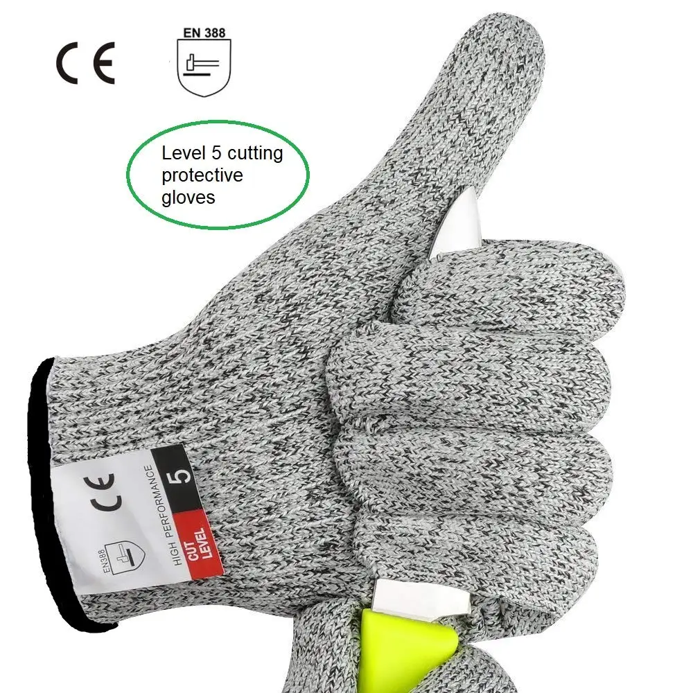 Cut Resistant Gloves - Ambidextrous, Food Grade, High Performance Level 5 Protection
