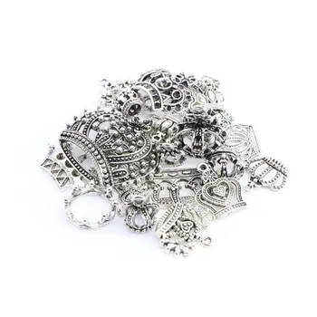 

10pcs/lot Random Mix King Crown Charms Pendants Lot Bracelet Metal Floating Charms For Craft Necklace Findings Jewelry Making