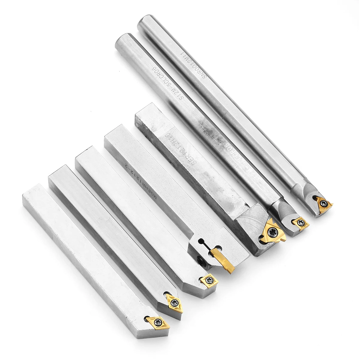

WOLIKE Upgrade 21pcs 12mm Turning Tool Holder Lathe Boring Bar+Carbide Insert+Wrench Set Alloy Steel Tool Sets