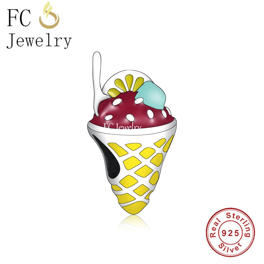 

FC Jewelry Fit Original Pan Charms Bracelet 925 Sterling Silver Ice Cream Orange Fruit Bead For Making Women Berloque 2022