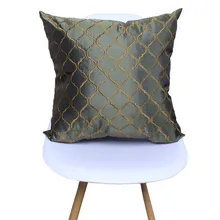 Simulation silk composite embroidery pillowcase home soft decoration classical pattern retro cushion cover