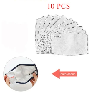 

10pcs/Lot PM2.5 Filter Paper Mouth Mask Anti Dust Face Mask Filter Paper Activated Carbon Filter for Mouth-muffle Health Care