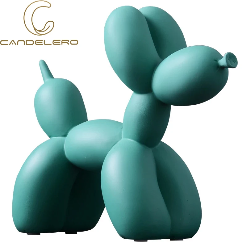 Nordic Creative Resin Sculpture Balloon Dog Home Decorations Animal Ornament 