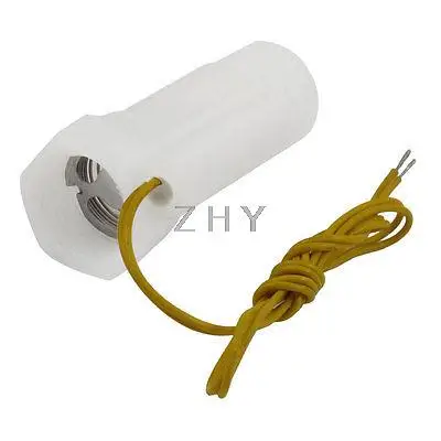

White Plastic Shell Magnetic Water Flow Switch Flowmeter w Inner Outer Thread