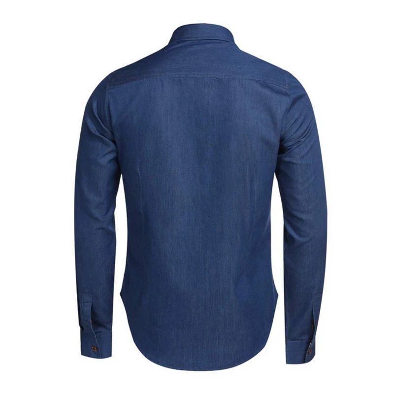KMen лацканы Slim Fit сплошной цвет карман бизнес с длинным рукавом одной пряжкой Осень Повседневная Блузка Новая