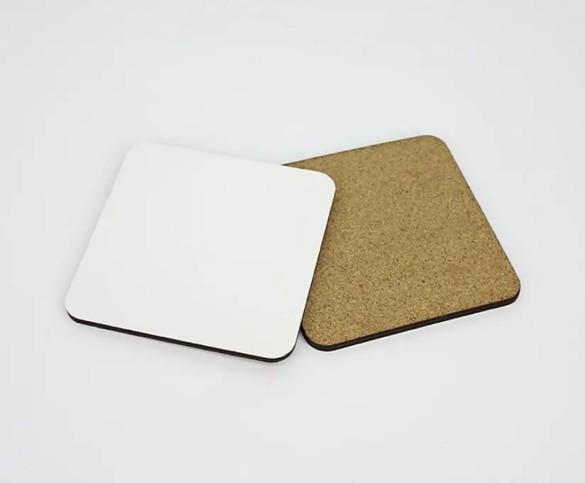 

95*95mm Sublimation Coaster 4mm Thick MDF Wooden DIY Gift Cup Mat Customized Desk Decoration Cup Pad for Mug Water Bottle SN3571