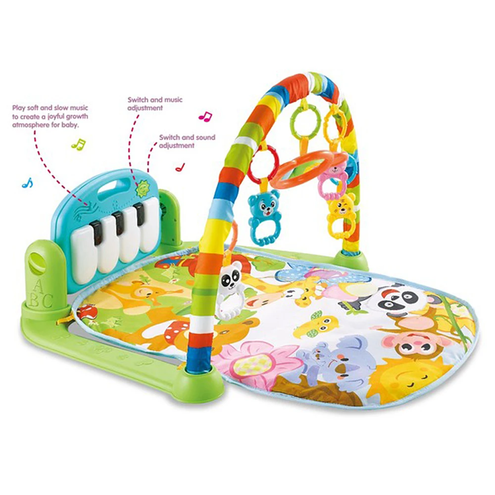 Детский коврик, коврик для музыкальной активности, головоломка для спортзала, Детский мягкий коврик для малышей, напольная игра, развивающая игрушка - Цвет: E554782