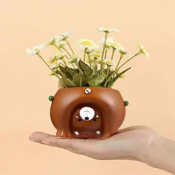 

1Pc Small Flowerpot Succulent Planter Green Plants Flower Pot Table Decoration