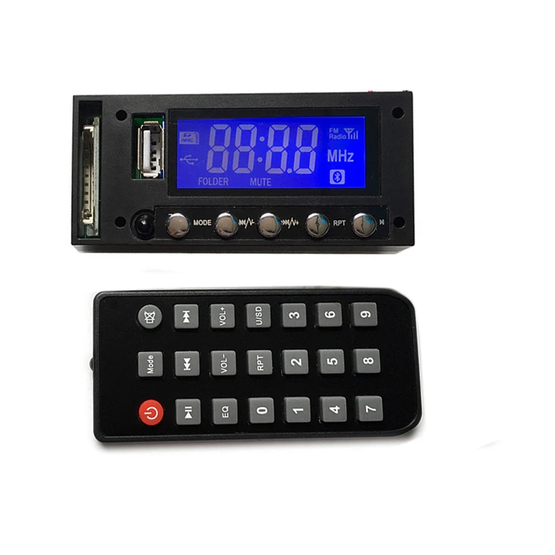 

12V Wireless Bluetooth MP3 Audio Decoder Board Radio Module APP Control For Car Support FLAC / WAV / WMA / MP3 / APE Input