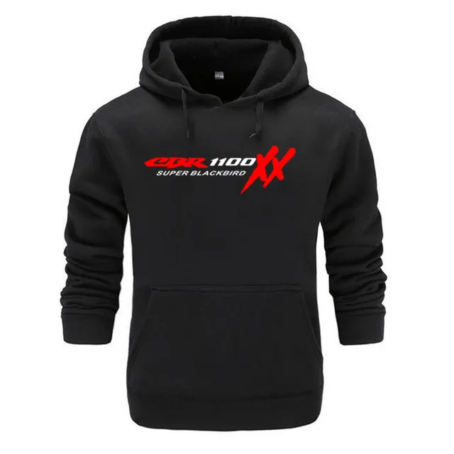 Мужская толстовка с капюшоном черно белая модель CBR 2019 супер черный Дрозд XX весна