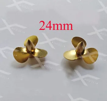 

1PC Diameter 24mm Brass Propeller 3-blade Paddle M3 Shaft Propellers CW CCW Simulation Boat Props for RC Model Spare Parts