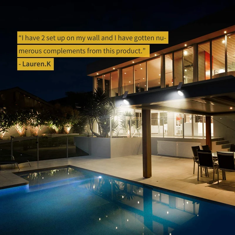 

2PCS Solar Landscape Spotlights Waterproof Solar Powered Wall Light Wireless Outdoor Decor Security Lights for Garden Driveway P