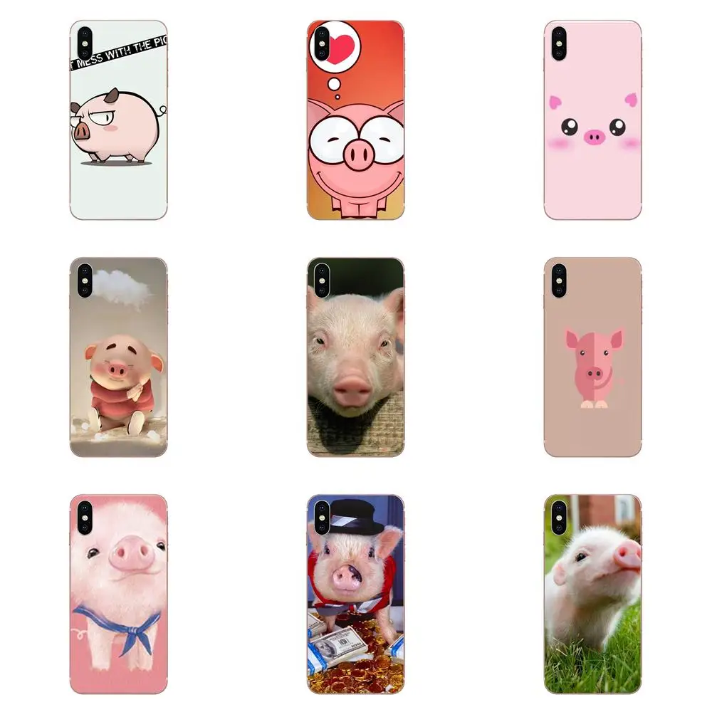 

Soft TPU Capa Cover For Huawei Honor Nova Note 5 5I 8A 8X 10 Pro 9X For Moto G G2 G3 G4 G5 G6 G7 Plus Funny Cartoon Pink Pig