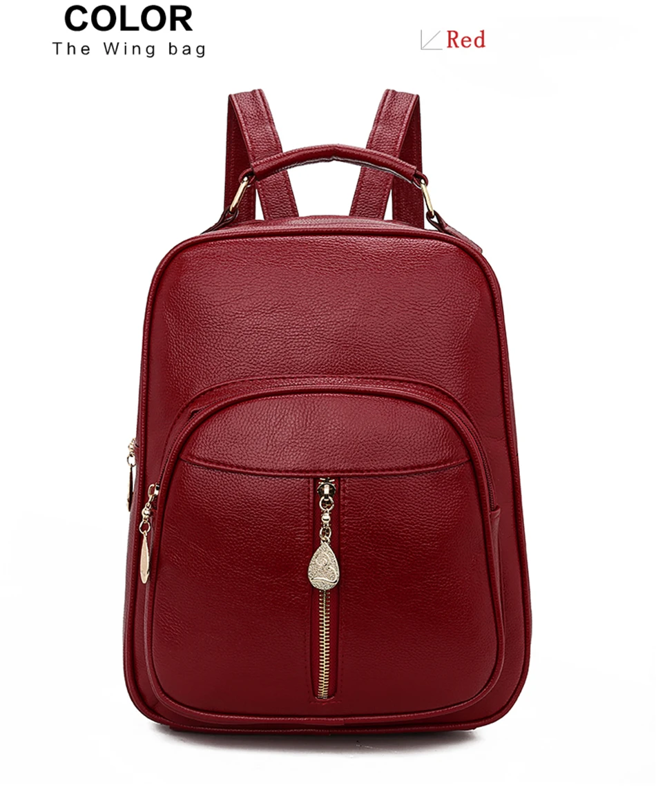 Для женщин из мягкой кожи роскошные рюкзаки Mochila Feminina с простым замочком, книжные сумки вместительные, для отдыха путешествия рюкзак и сумка Mochila