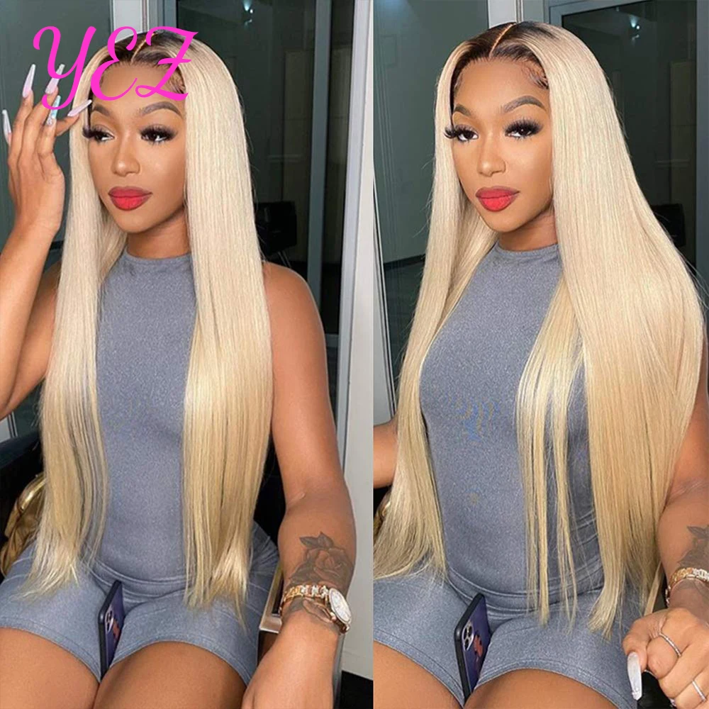 

YEZ 1B 613 Lace Frontal Wig Straight 13x6 Lace Front Human Hair Wig 250 Density Blonde Lace Front Wig Human Hair Y54122