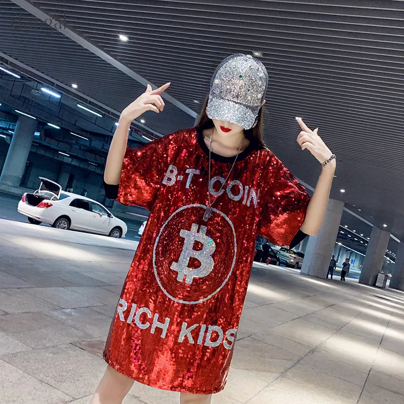 Женская футболка с блестками хип-хоп буквы Bling топ женская длинным рукавом