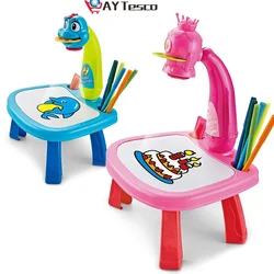 Table de dessin artistique pour enfants, projecteur LED, tableau de peinture intelligent, bureau, Arts et artisanat, jouet d'apprentissage éducatif 