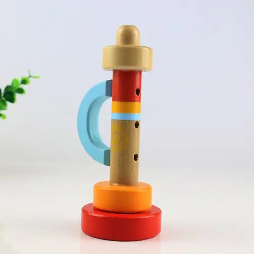 1pcs Музыкальные игрушки Деревянный свисток труба портативный музыкальный инструмент ребенка раннего образования игрушка - Цвет: 1pcs