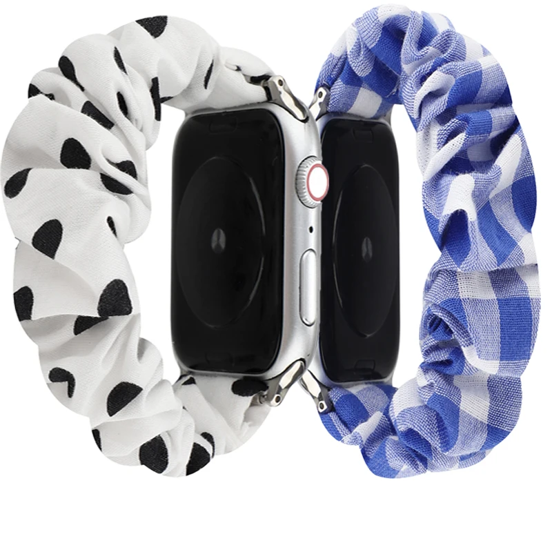 

Scrunchie strap for Apple Watch 6 band44mmWomen Watch band bracelet forApple Watch series 65 4 3 2 1for iwatch band 38mm42mm40mm