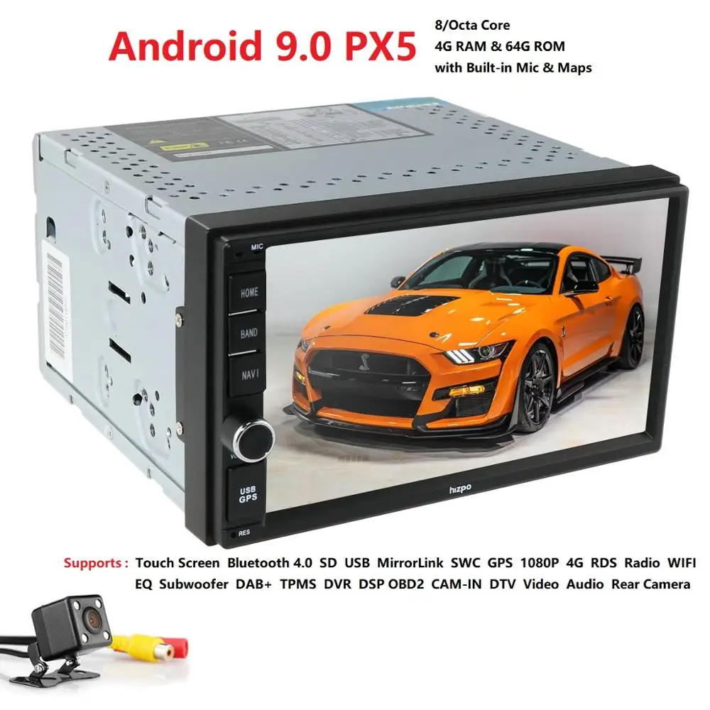 Cheap 2dinNew universal Car Radio NoDVD Player GPS Navigation In dash Car PC Stereo video Car Electronics 4G+64G 8OctaCore7