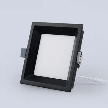 

Black LED Panel Light 5W 9w 12W 16W 22w LED Ceiling Lights AC85-265V Round Square Embedded home lighting