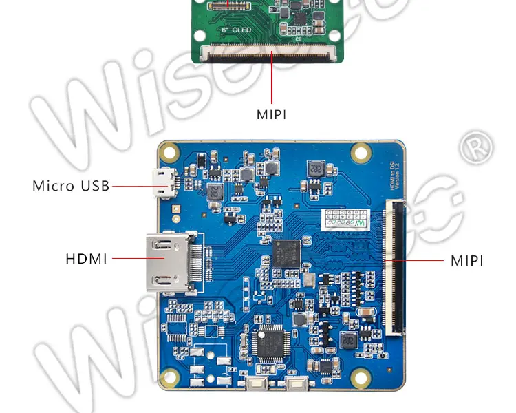 6-дюймовый экран OLED гибкий дисплей 1080*2860 Высокая яркость с MIPI драйвер платы внесение изменений в форме