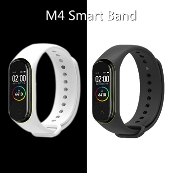 

New Black White Smart Band Intelligent Watch Heart Rate Pressure Magicband Monitor Health Sport Fitness Tracker Wristband BandM4