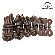 MADALENA SARARA шнур из натуральной кожи Верхний шнурок из коровьей кожи 1 мм, 1,5 мм, 2 мм, 3 мм, 4 мм, 5 мм, 6 мм, 7 мм, 8 мм, 9 мм, 10 мм для изготовления своими руками