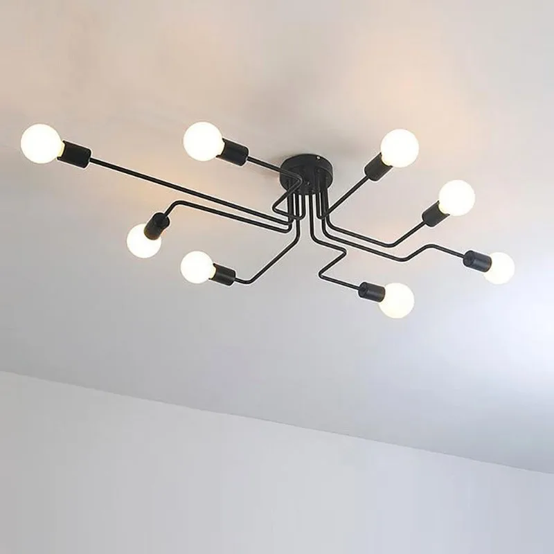 

Vintage Ceiling Lamps for Living Room Loft Kitchen Industrial Ceiling Light Bar Restaurant Retro Plafon Home Deco Light Fixtures