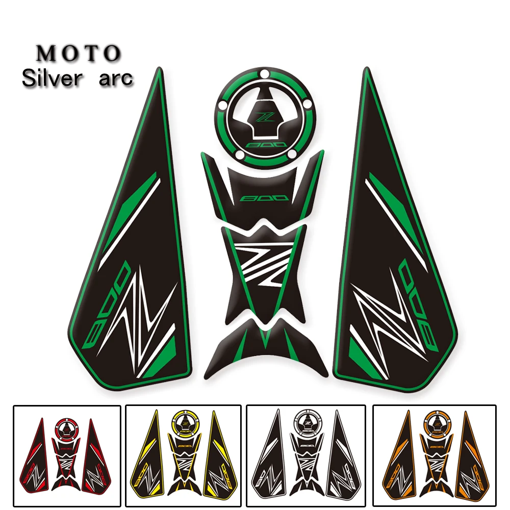 

For KAWSAKI Z800 Z 800 motorcycle 3D non-slip tank buffer protect sticker Printing + glue BLACK RED White orange golden