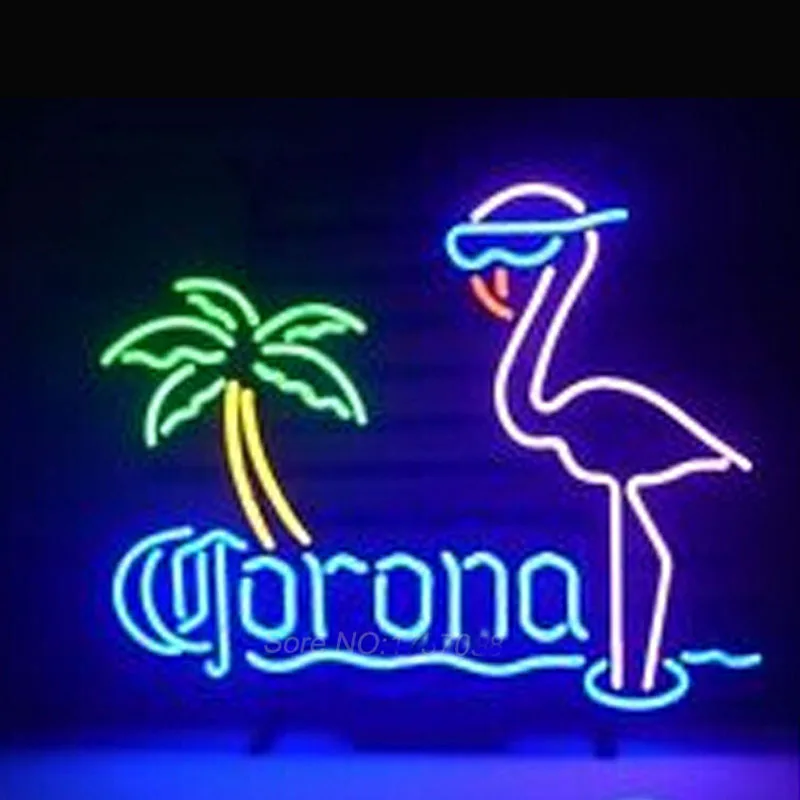 

CORONA Neon Sign For Room neon light Custom Arcade Glass Neon Light Sign Beer Bar Glass Tubes Sexy Lamp Leopard Neon Lights
