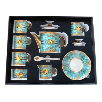 

Luxury Porcelain Medusa Coffee Cup Set High Quality Europe Tea Cup Set Bone Kitchen Party Wedding Drink Table Ware Home Decor