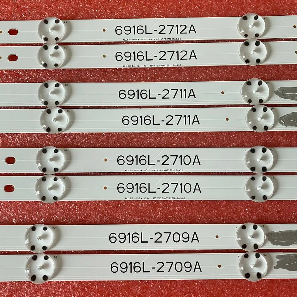 8 шт./компл. светодиодный фонарь для LG 49LJ510M 49LJ58300W 49UH603V 49UH620V 49LW340C 49LW340H 49LF5400 49UH610V