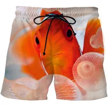 Fashion new men's fishing shorts summer 3D full print surf quick-drying pants hip-hop shorts men's and women's casual pants 0690
