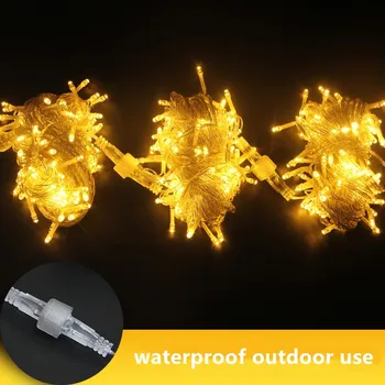 

Outdoor Projector String Lights 10-100m Street Garland LED Christmas Lighting EU Plug Fairy Icicle Lights For garden park Decors