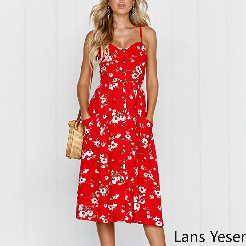 Новое повседневное винтажное летнее платье для женщин 2020 бохо сексуальное миди с