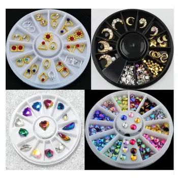 

DIY Resin Heart Star Crystal Nail Art AB Round Diamonds Jewelry Findings Pendant Accessories Size Mix Jewelry Art Decorations