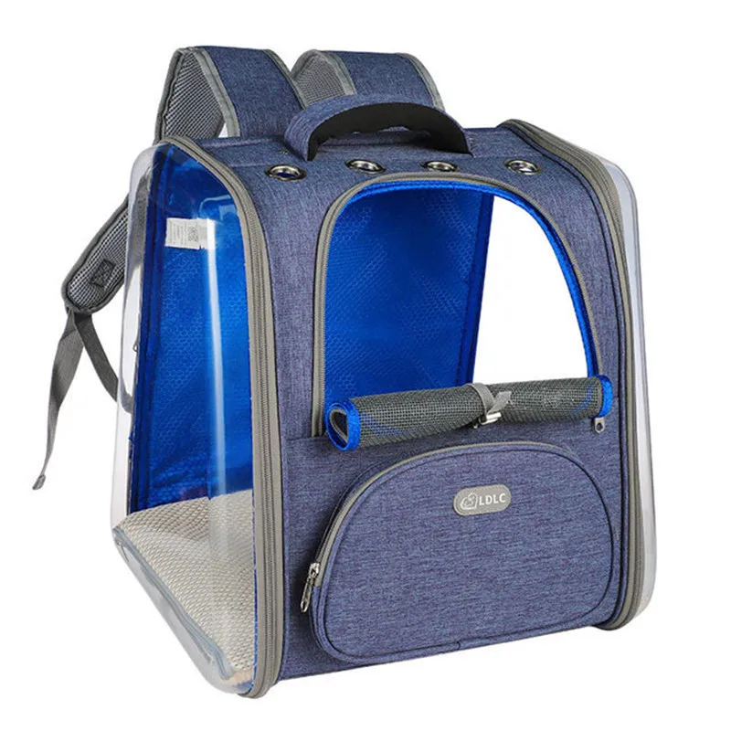 New Largecapacity Transparent Pet Plastic Seethrough Window Pet Backpack Portable Storage Pet